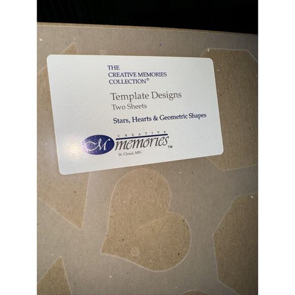 2 Creative Memories Template Designs Stars Hearts Geometric Shapes Ovals Circles - Picture 7 of 7